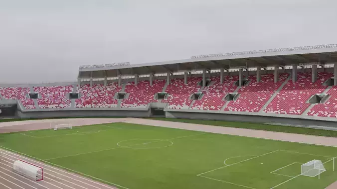 Tianhe Stadium Guangzhou China Low-poly 3D model