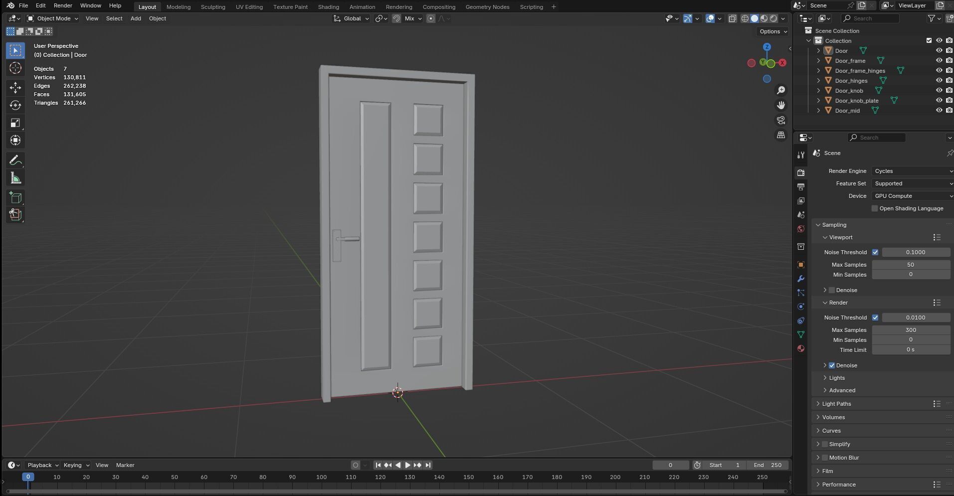 Door CG28 3D model_11