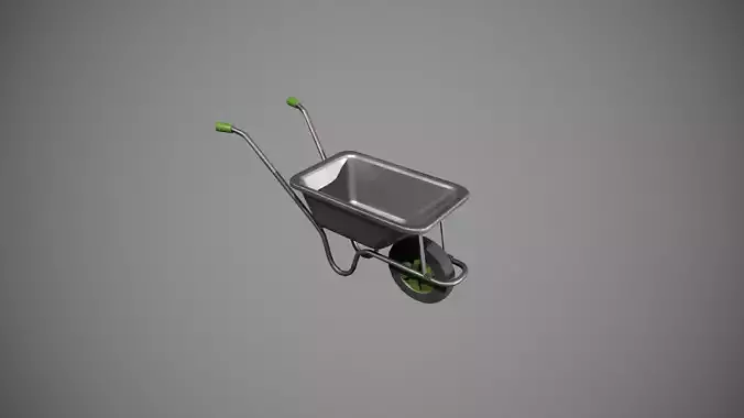 Metal-Green Wheelbarrow