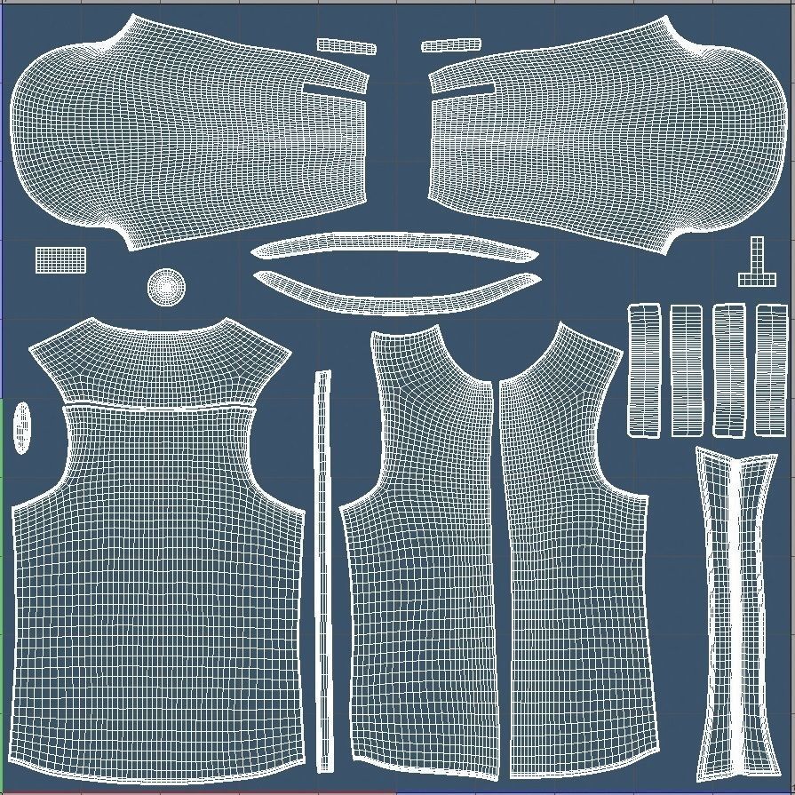 3D Custom Cloth design Low-poly 3D model_4