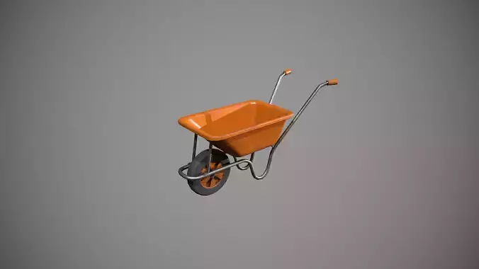 Orange Wheelbarrow