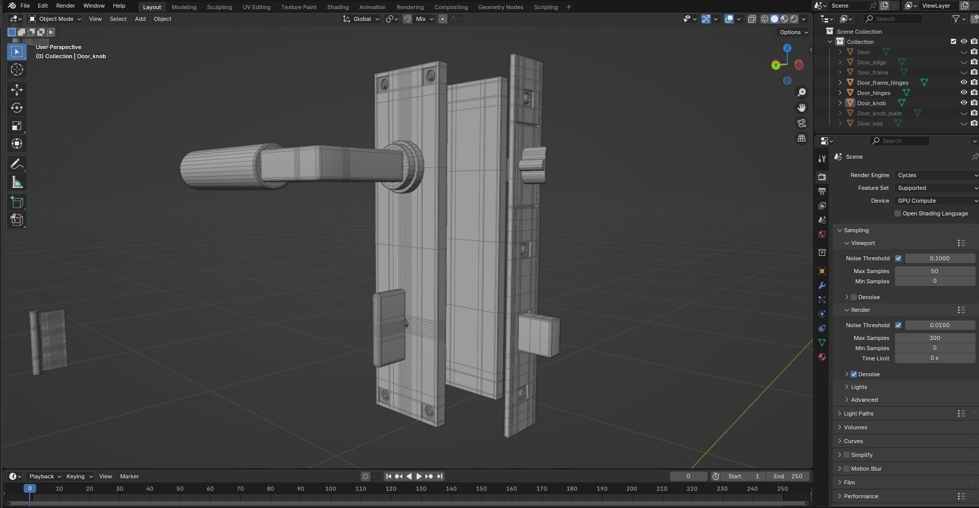 Door CG31 3D model_7