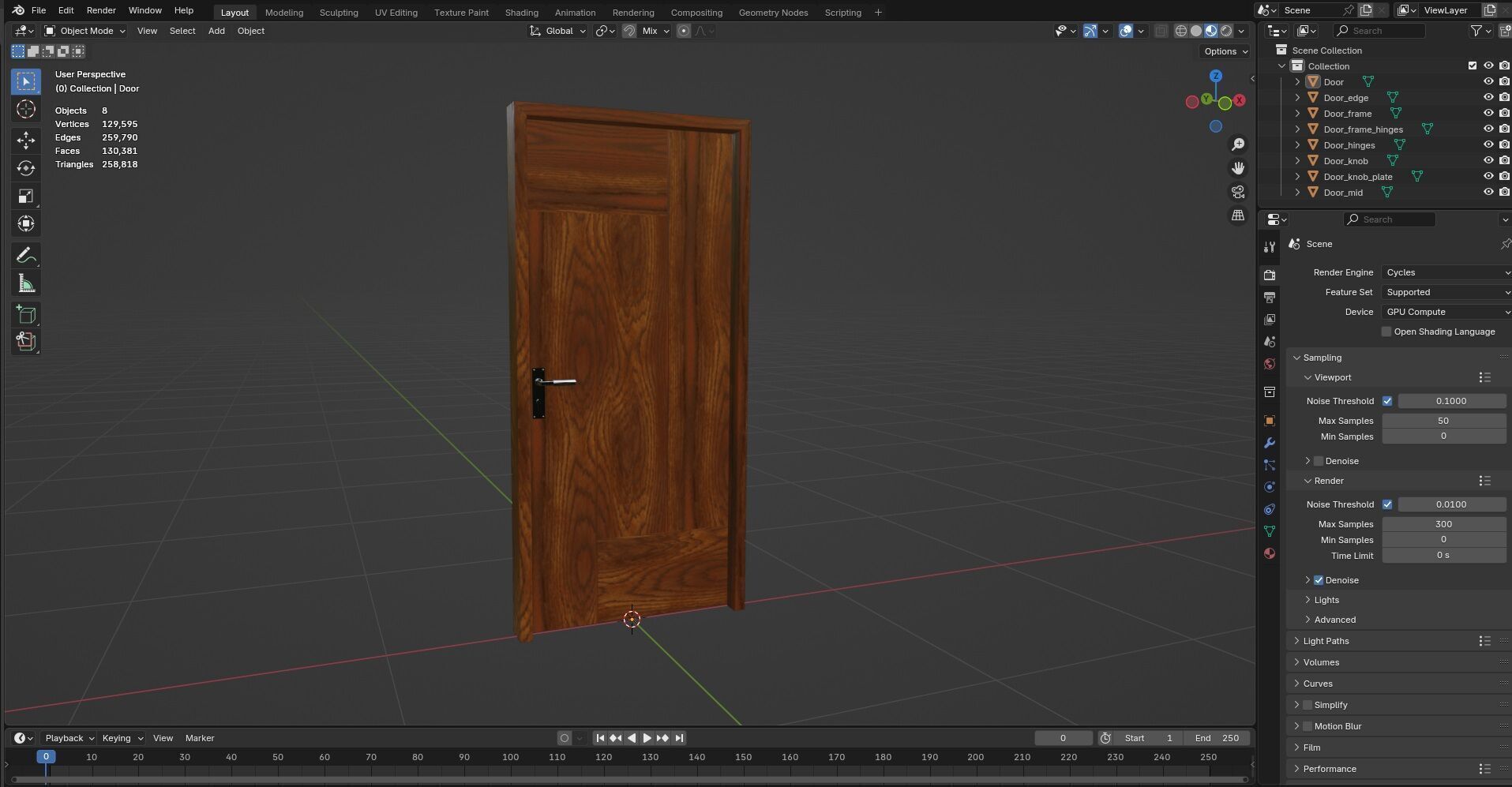 Door CG31 3D model_12