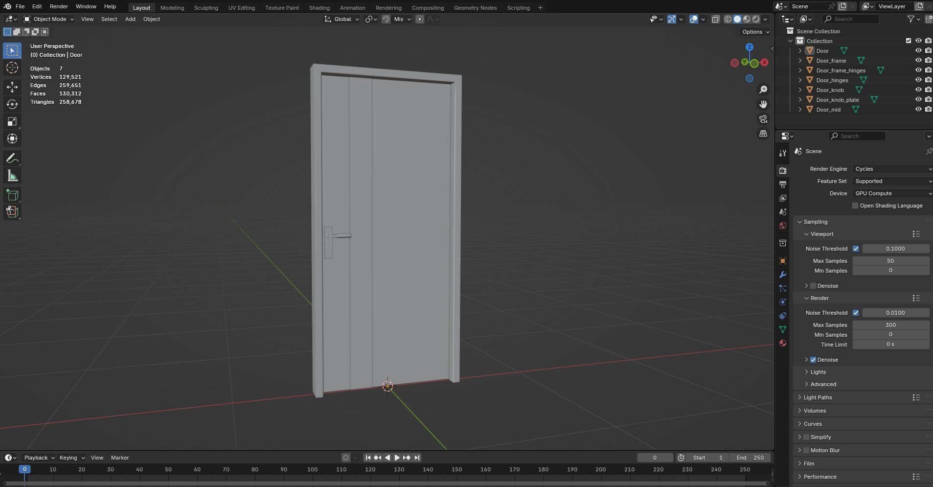 Door CG32 3D model_11