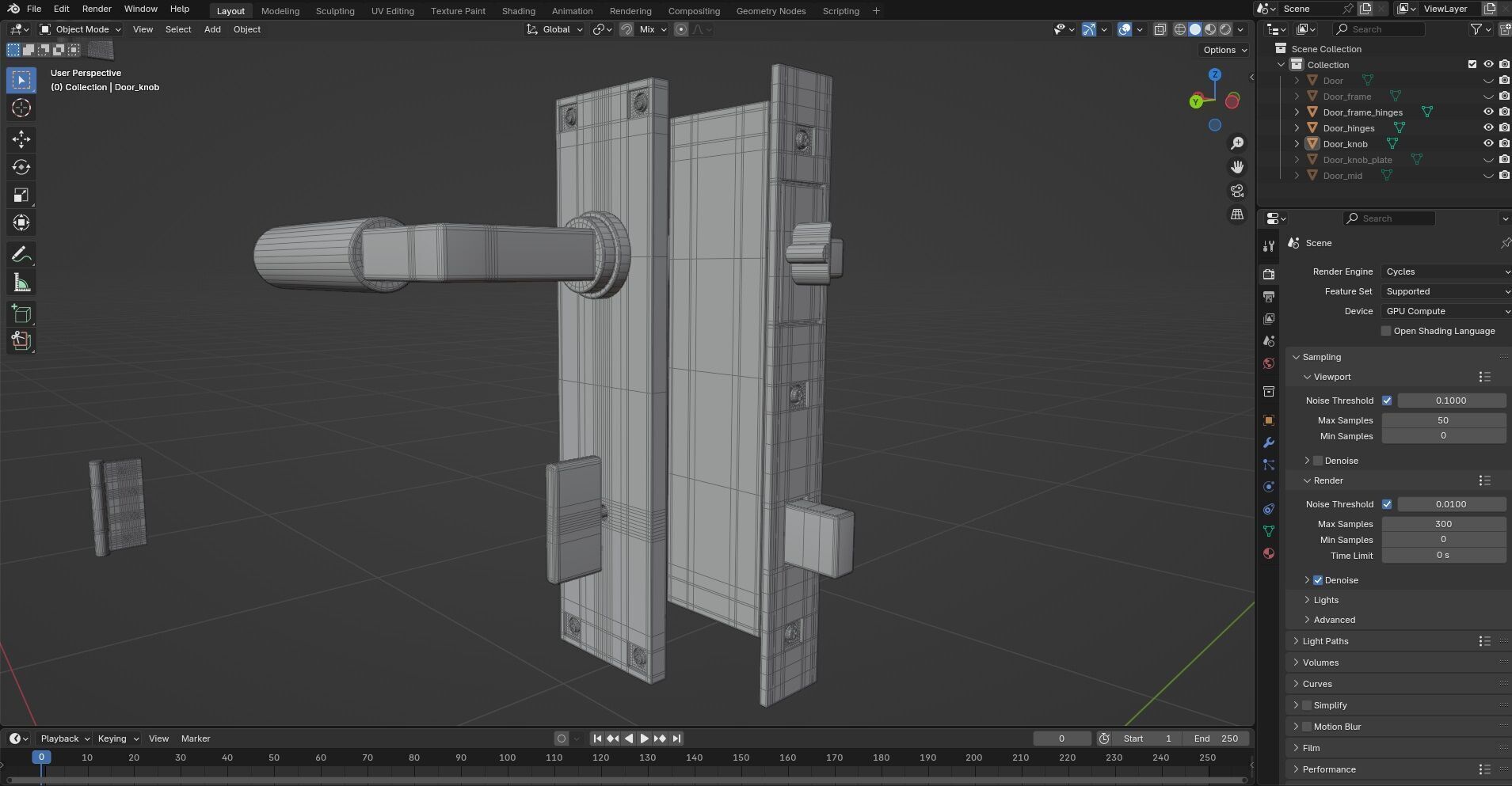 Door CG32 3D model_7