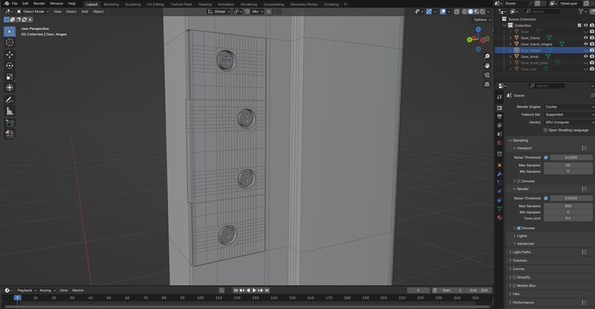 Door CG32 3D model_8