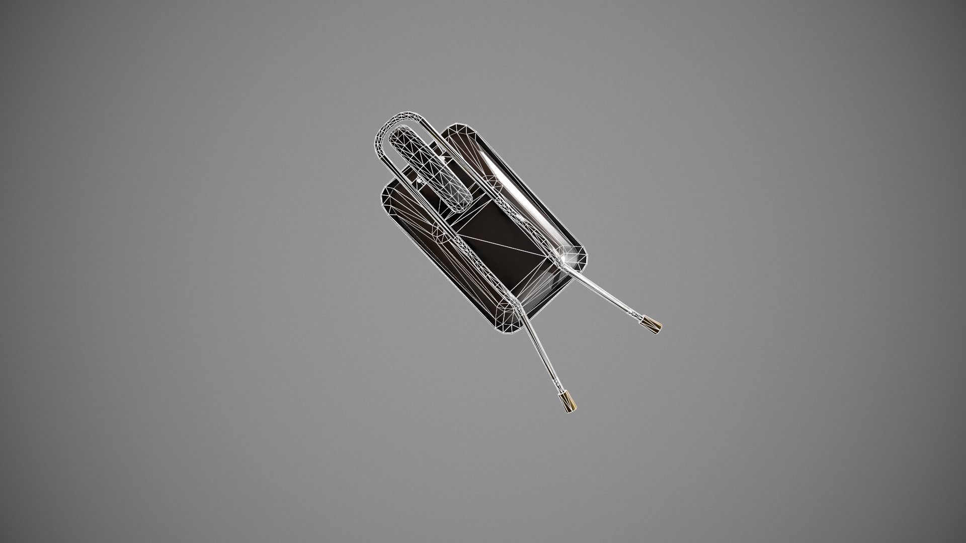 Metal - Yellow Wheelbarrow Low-poly 3D model_23