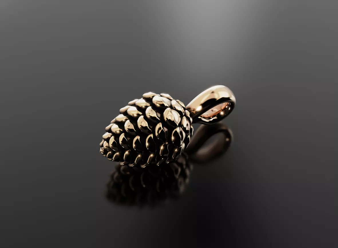 Pine cone pendant for graceful and fashionable girls 549 3D print model