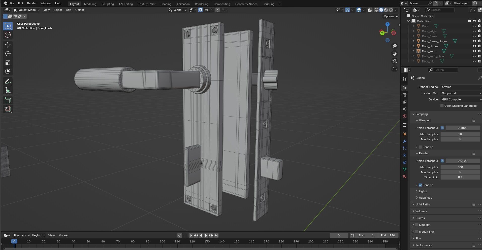 Door CG37 3D model_7