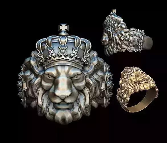 Crowned Lion ring