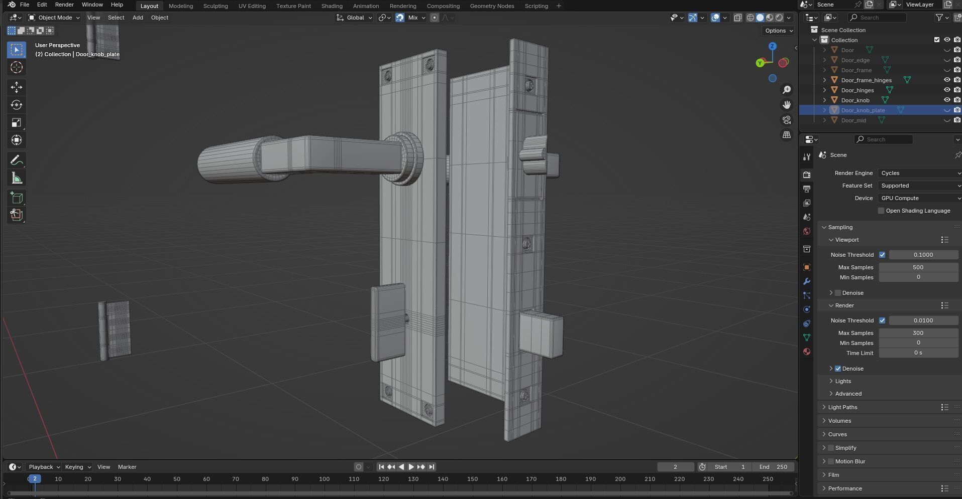 Door CG41 3D model_7