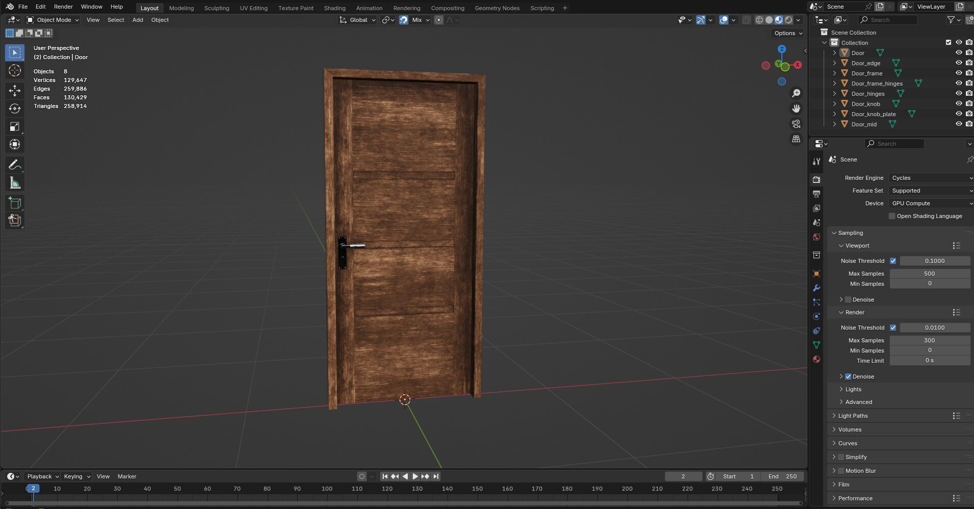 Door CG41 3D model_12