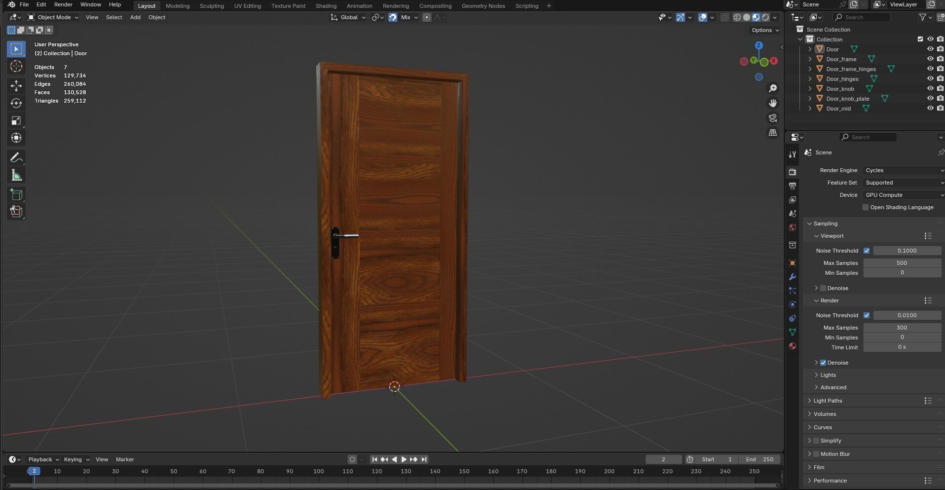 Door CG42 3D model_12