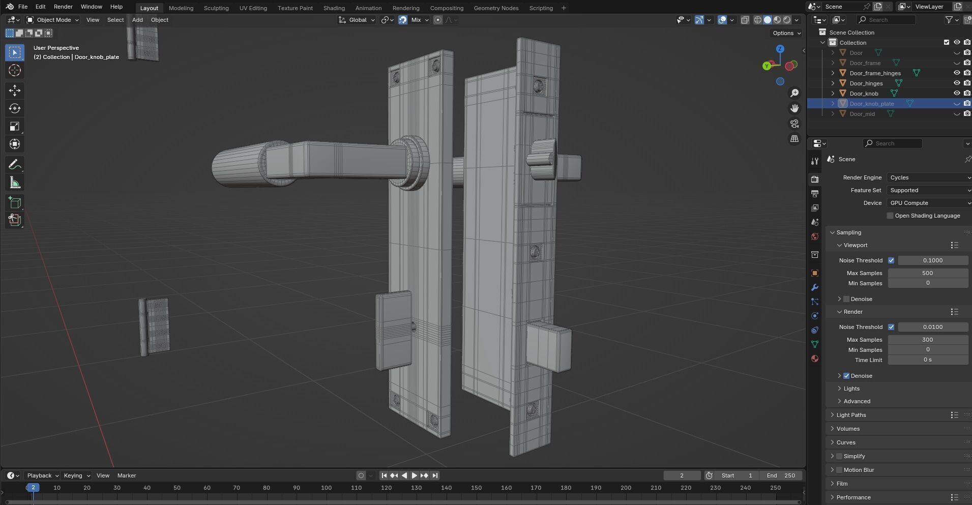 Door CG42 3D model_7
