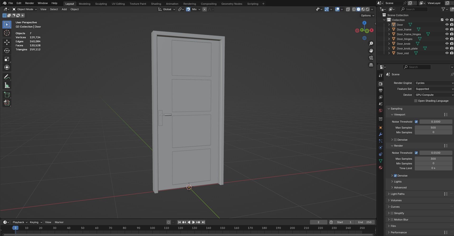 Door CG42 3D model_11