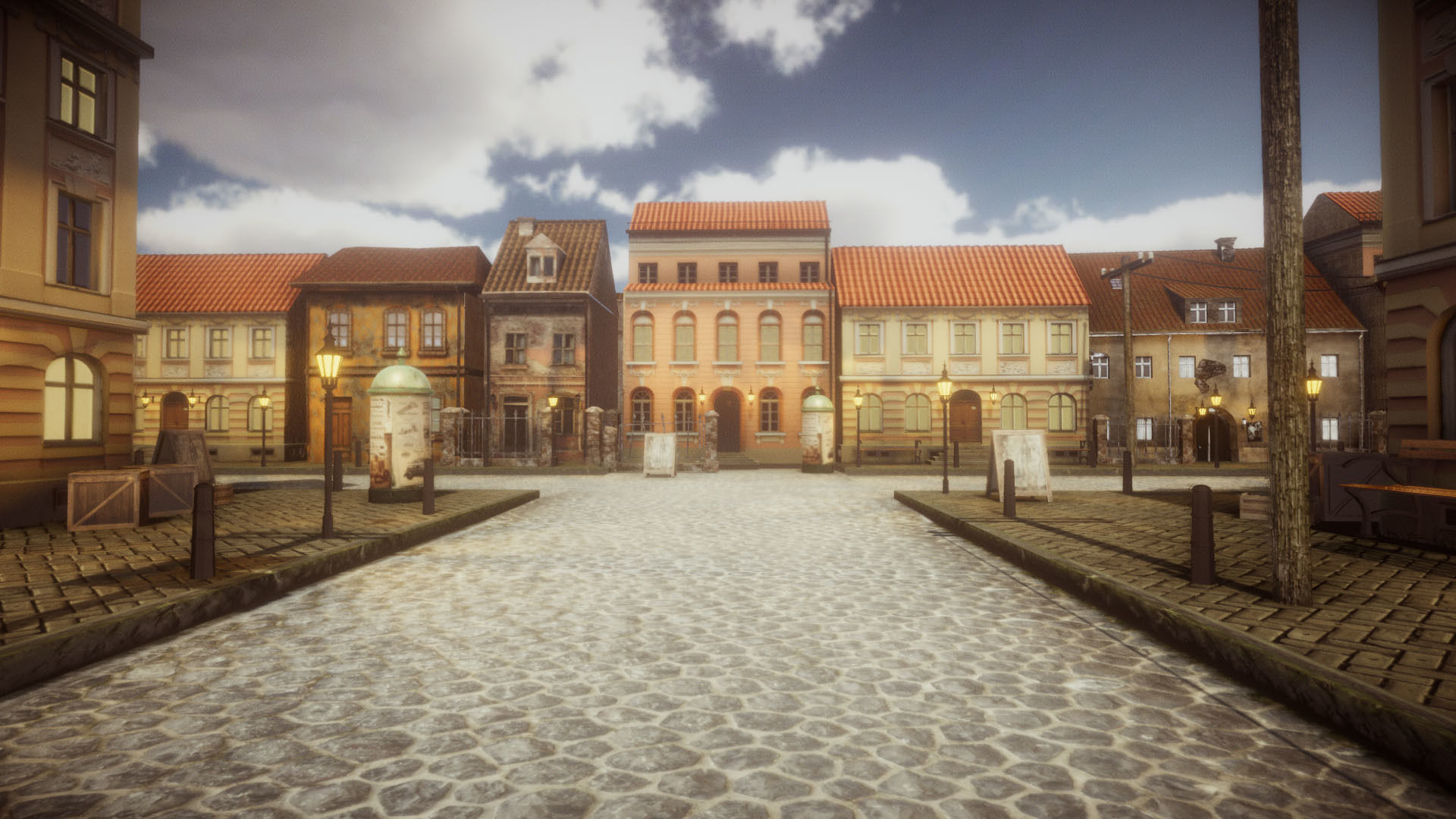 Historical City  Low-poly 3D model_8