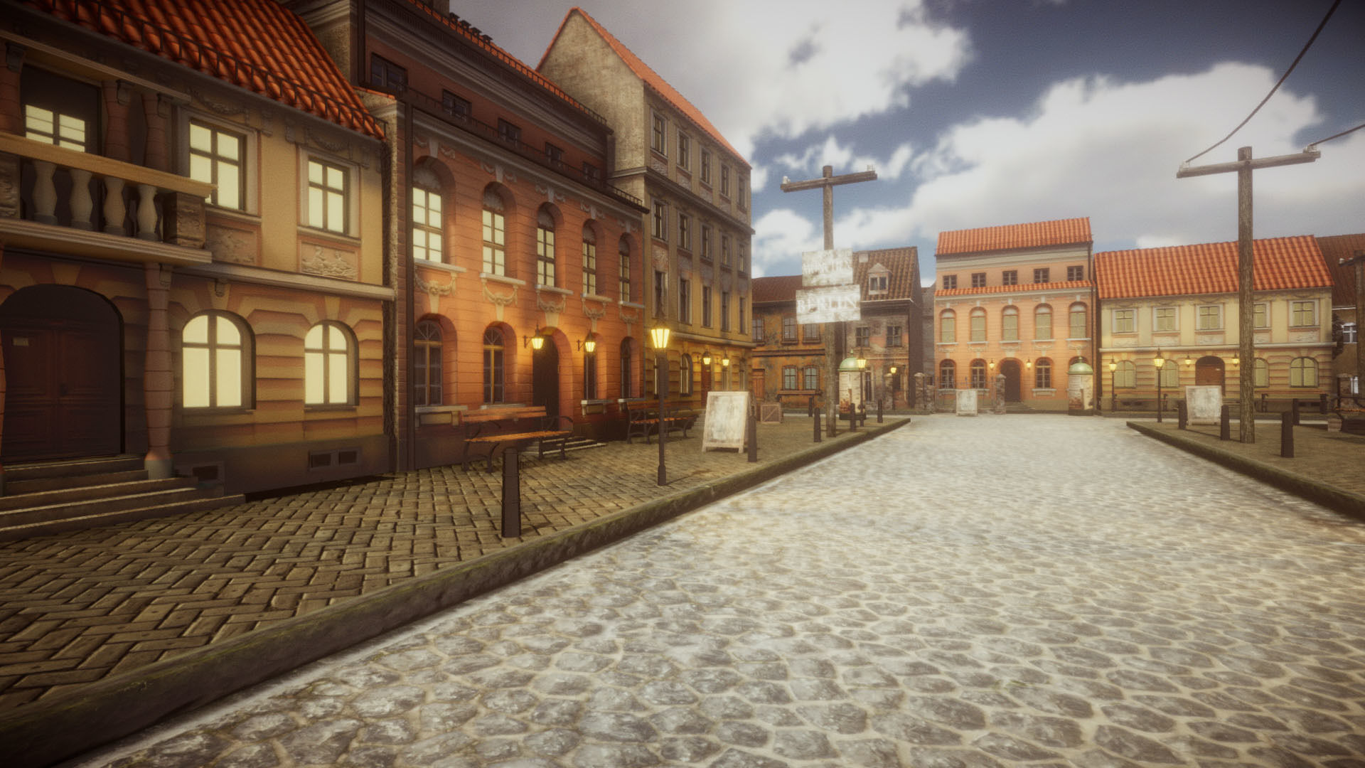 Historical City  Low-poly 3D model_2