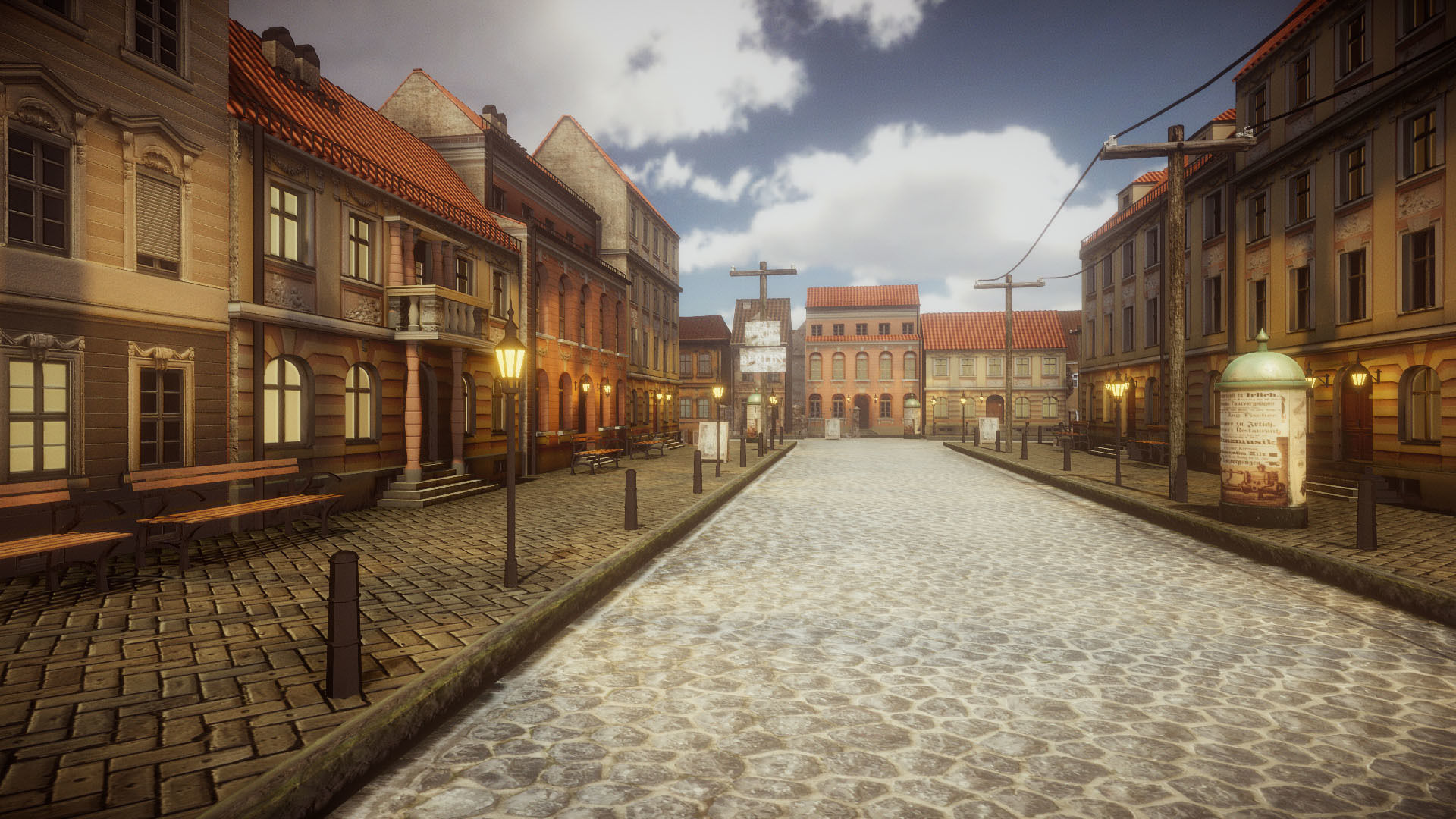 Historical City  Low-poly 3D model_5