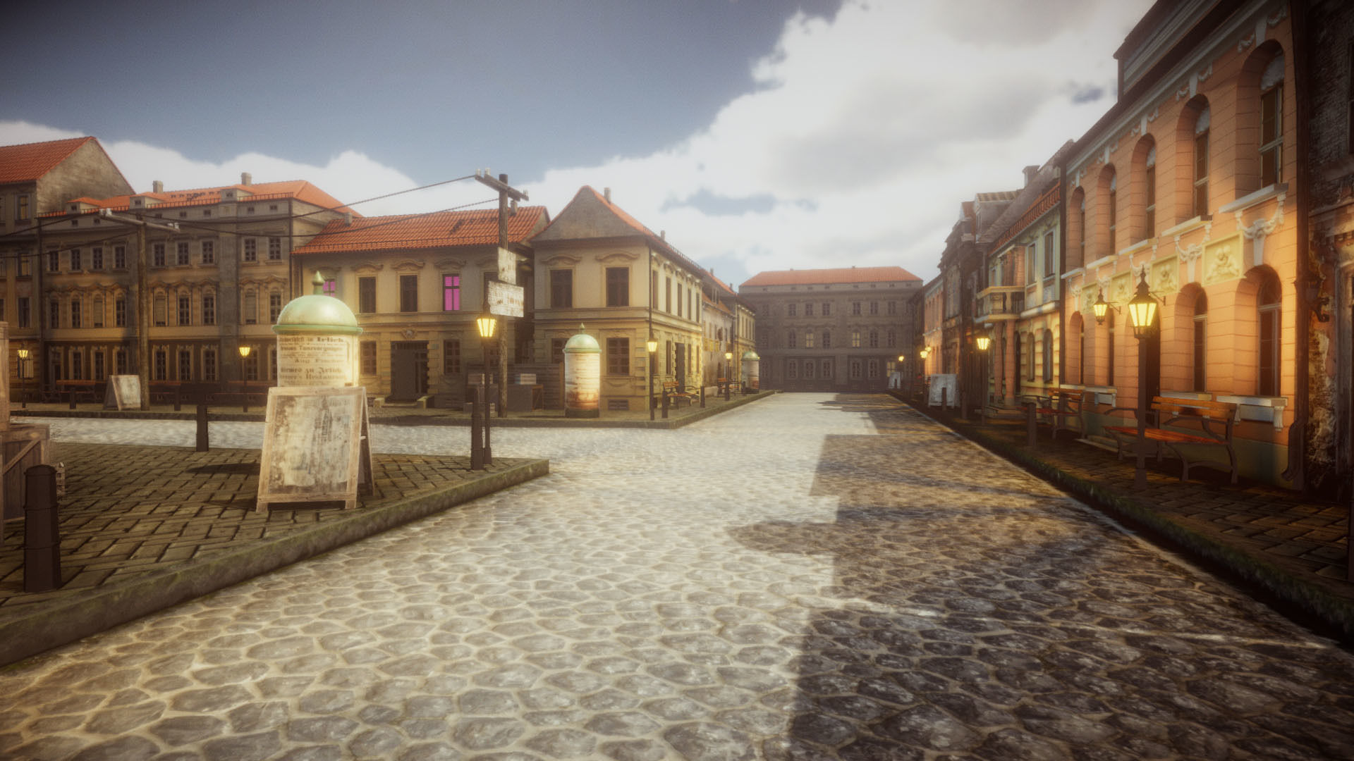 Historical City  Low-poly 3D model_3