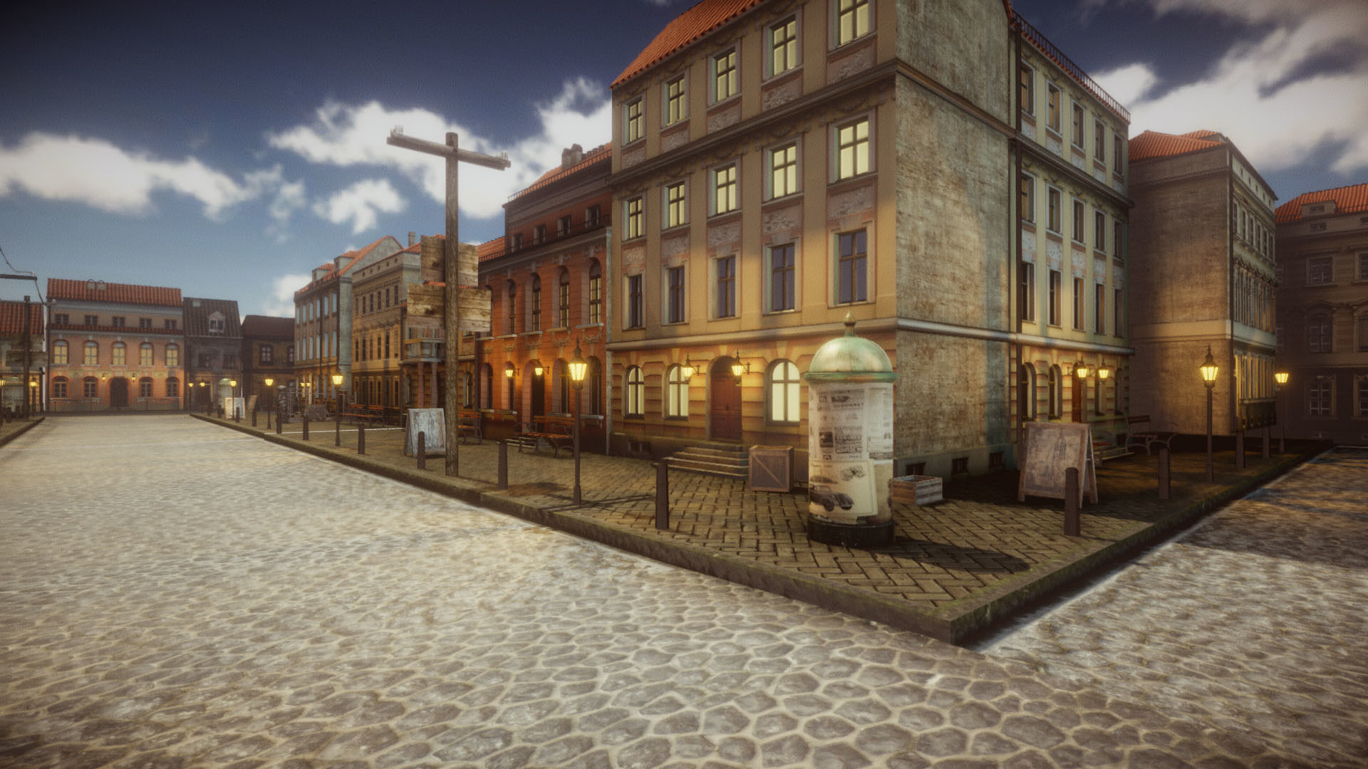 Historical City  Low-poly 3D model_4