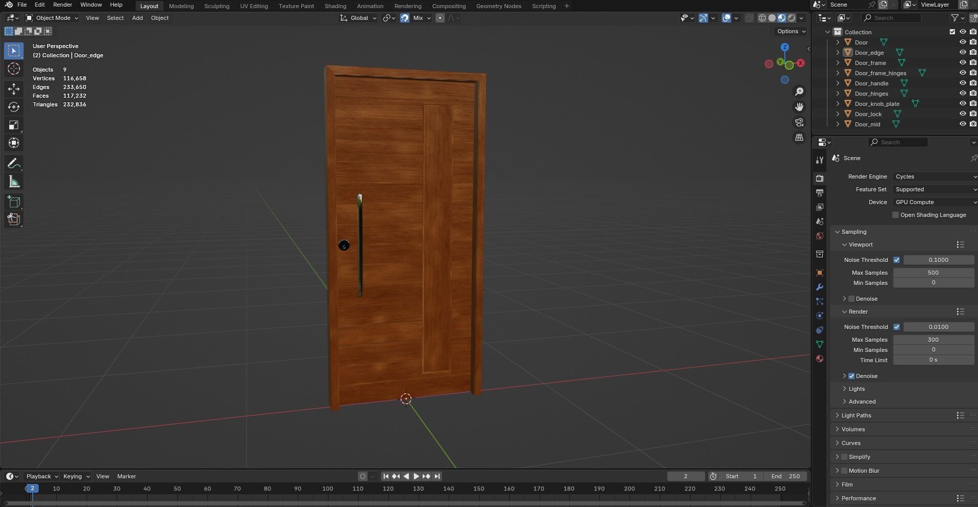 Door CG46 3D model_12