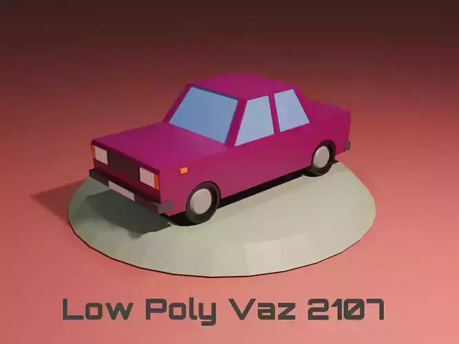 Low Poly VAZ2107 car
