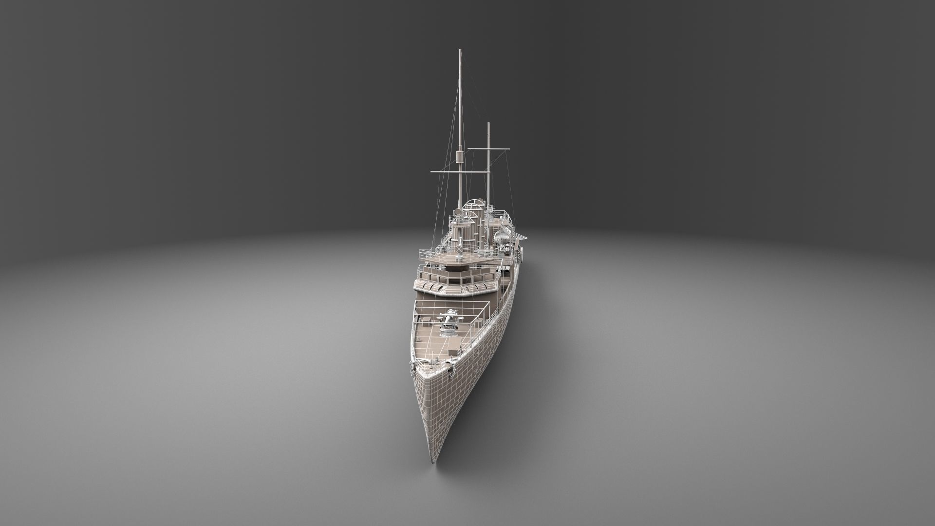 Watercraft 3 - Destroyer Ship 3D model_11