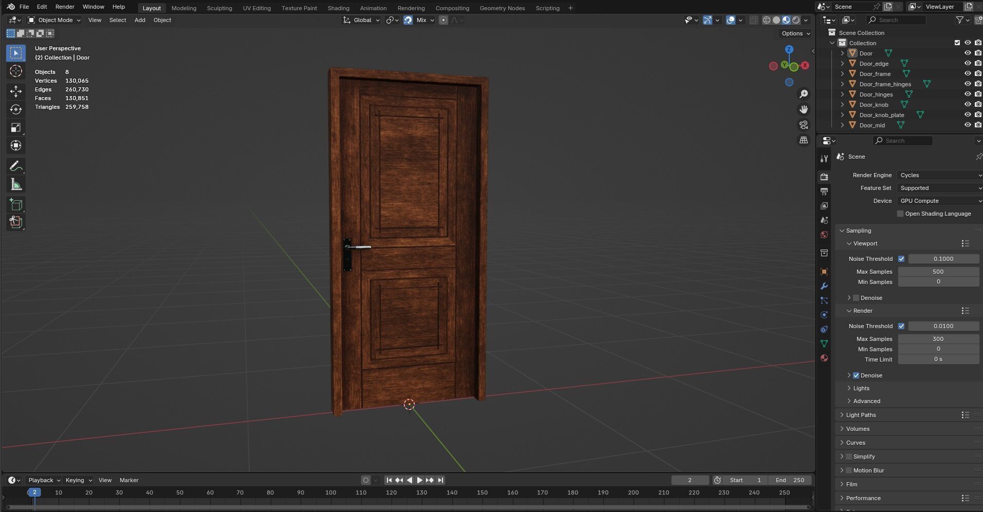 Door CG49 3D model_12