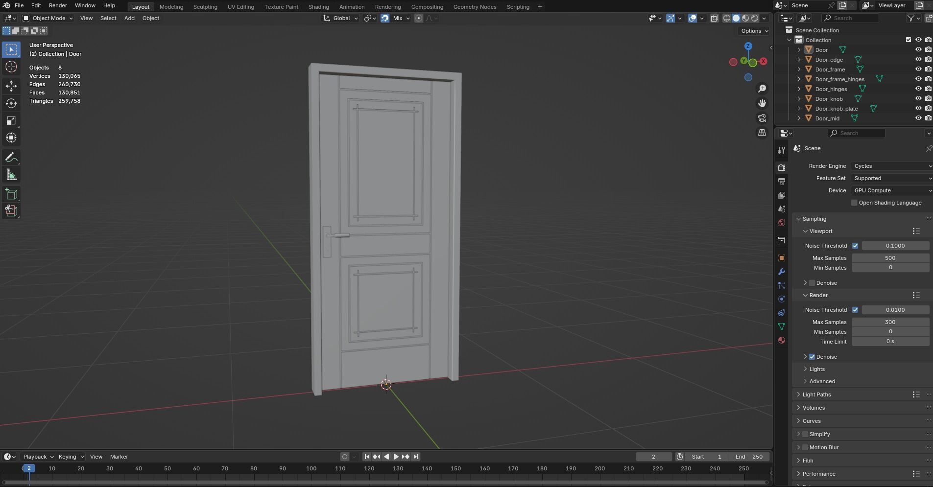 Door CG49 3D model_11