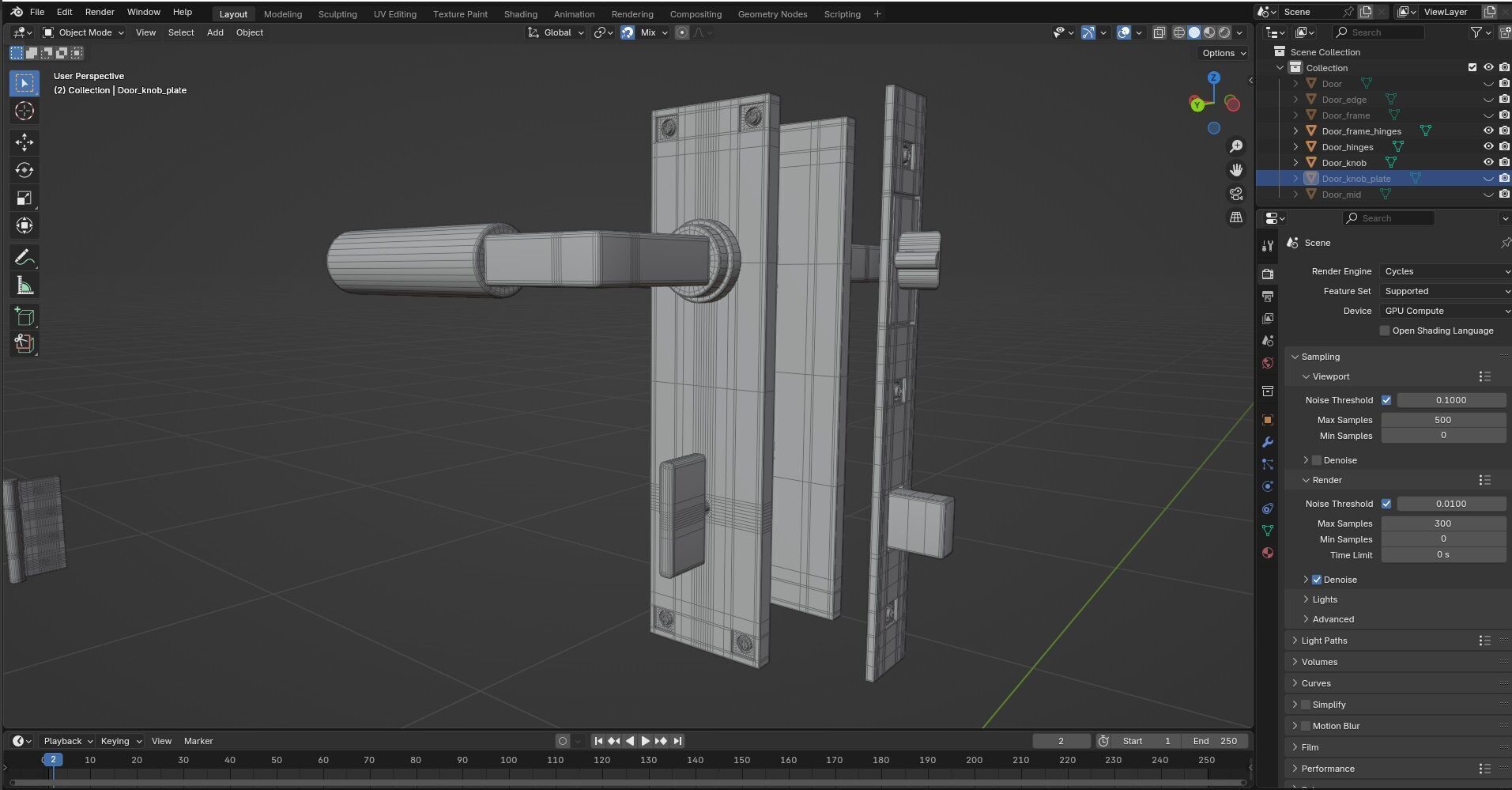 Door CG49 3D model_7