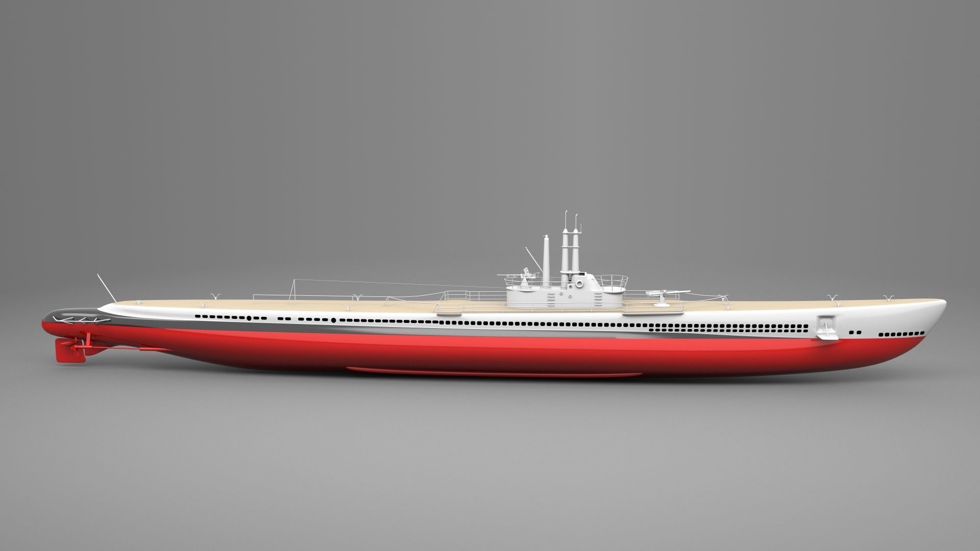 USS Tang -SS 306 3D model_1