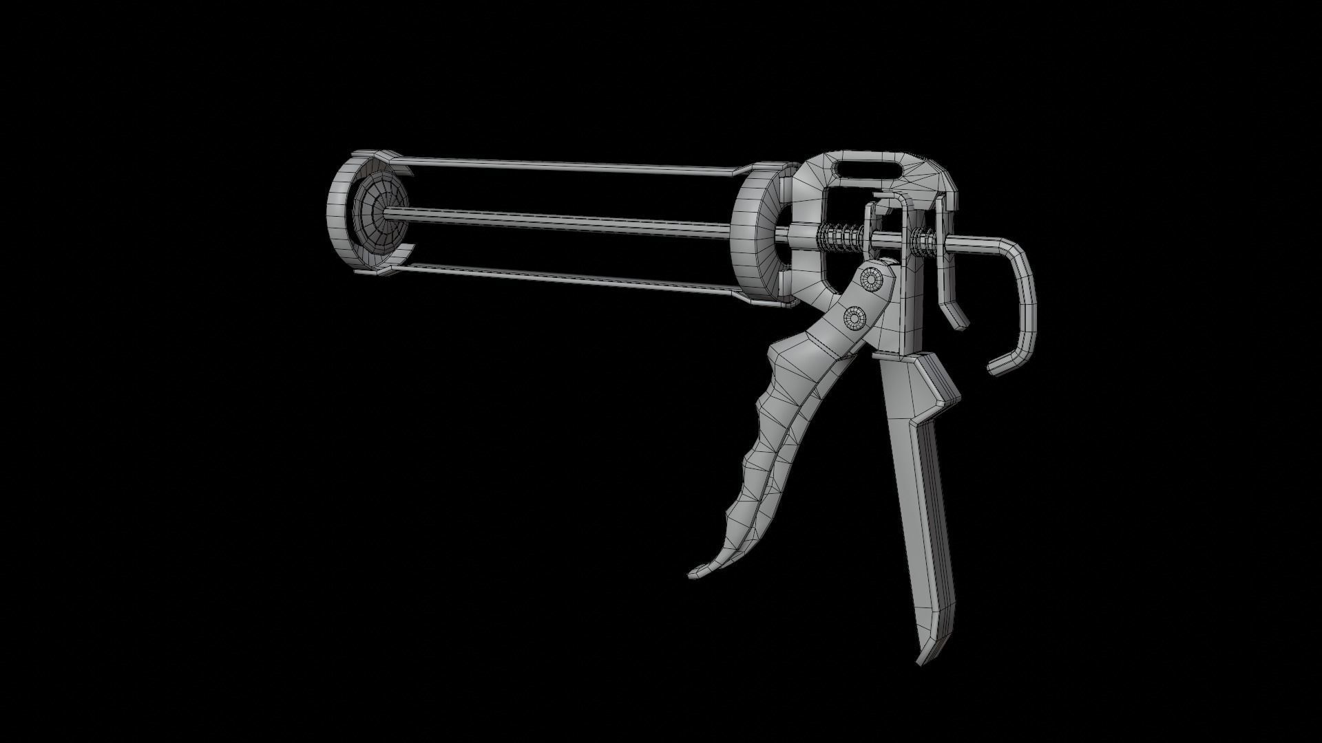 Silicone Gun Low-poly 3D model_14