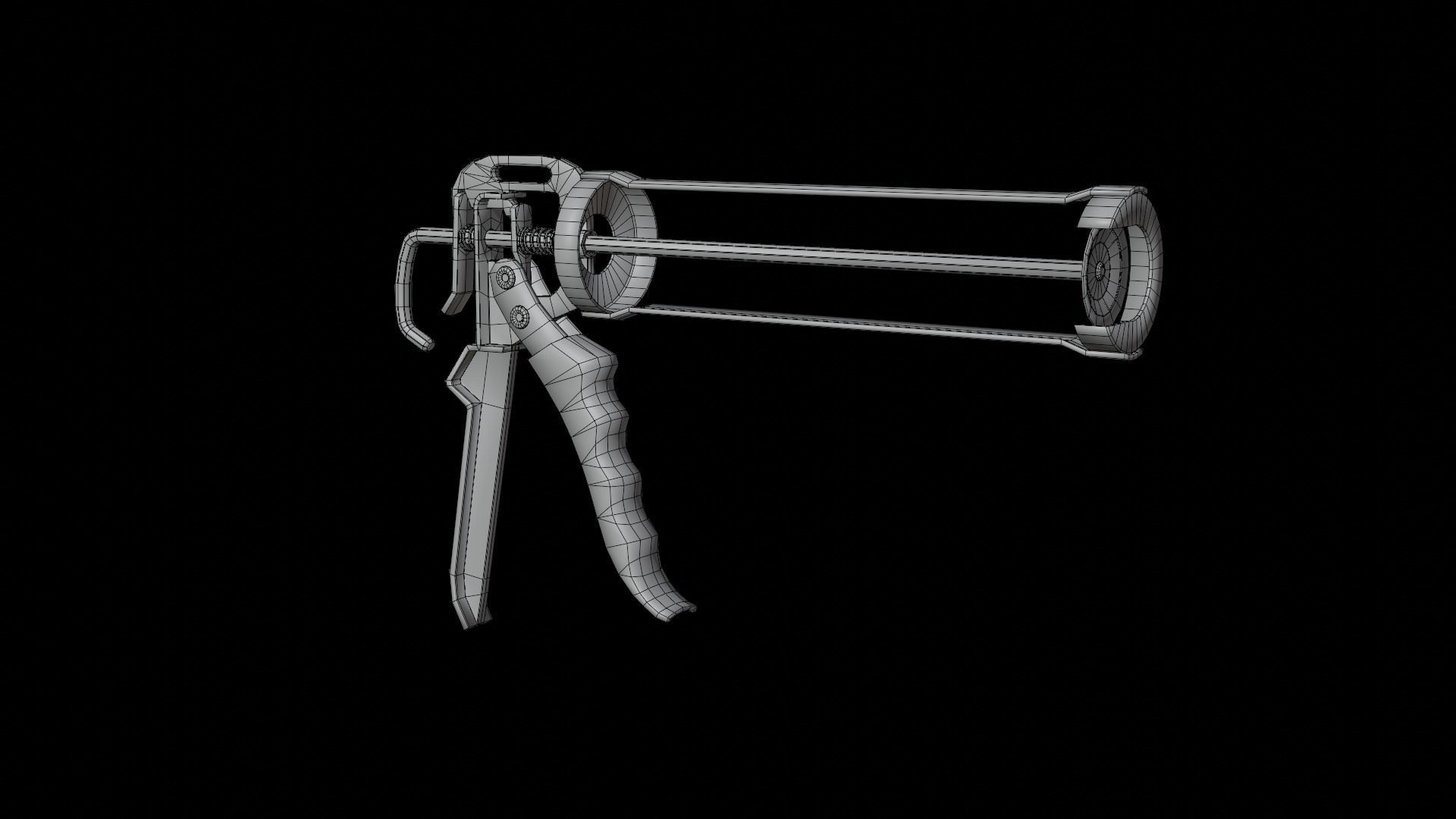 Silicone Gun Low-poly 3D model_16