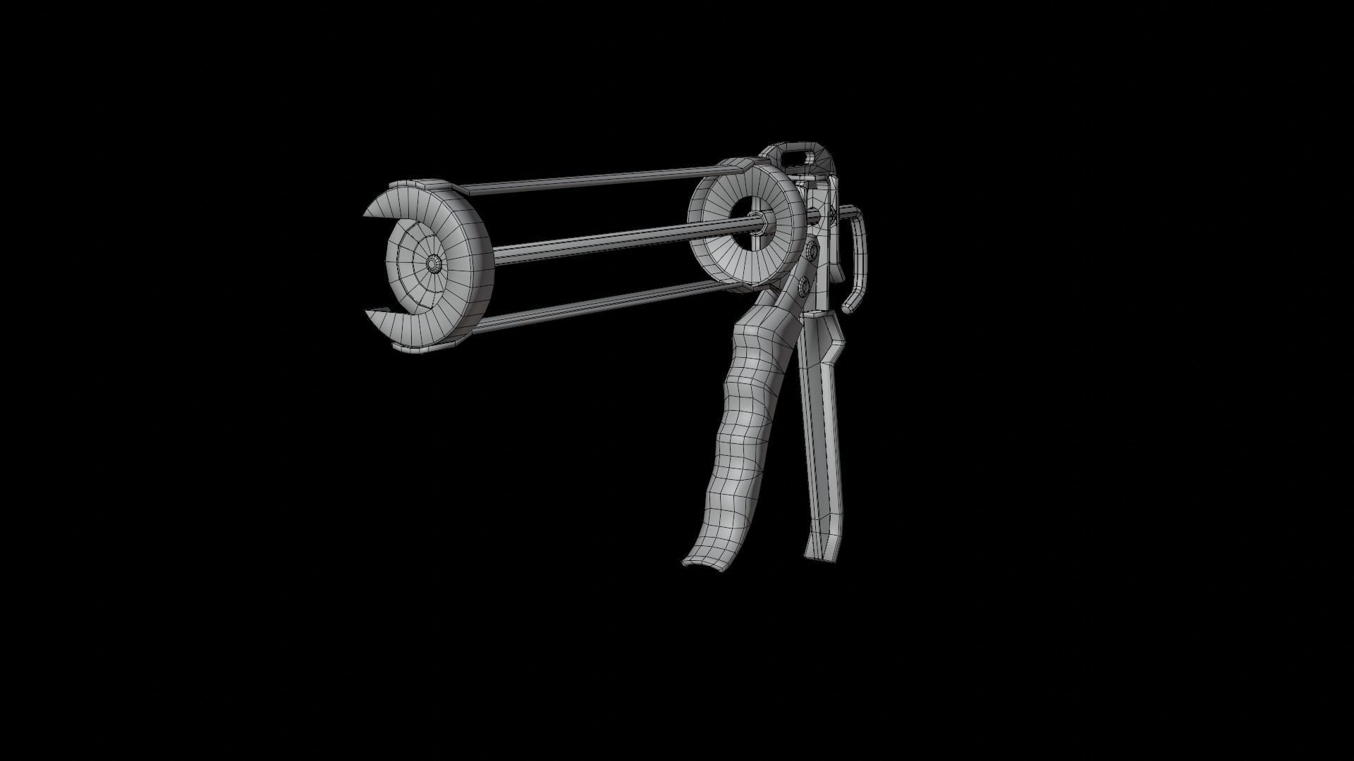 Silicone Gun Low-poly 3D model_17