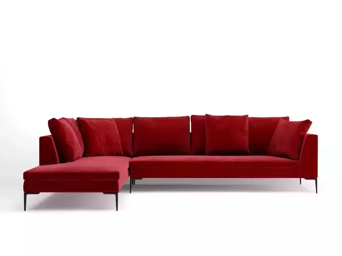 Red sectional sofa
