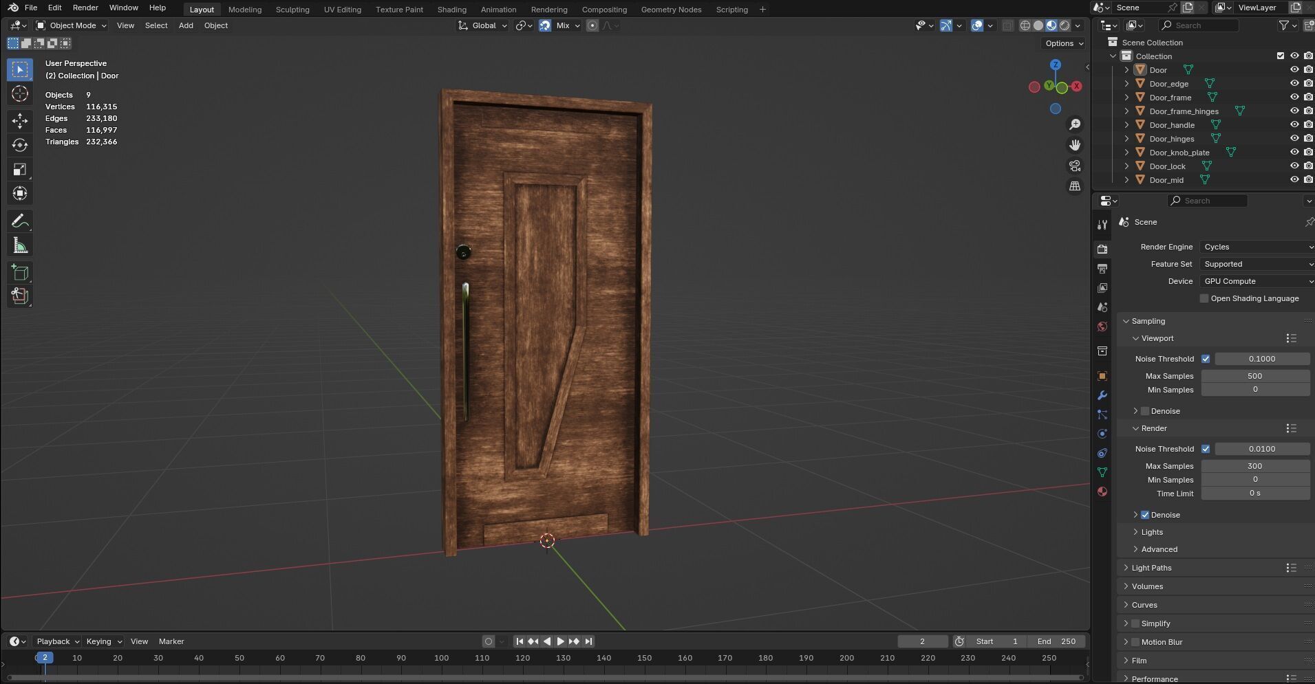 Door CG53 3D model_12