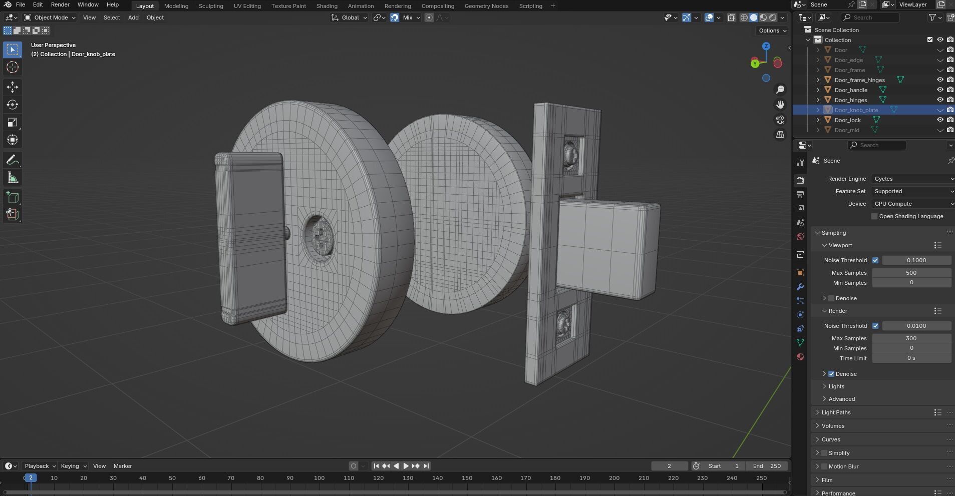 Door CG53 3D model_7