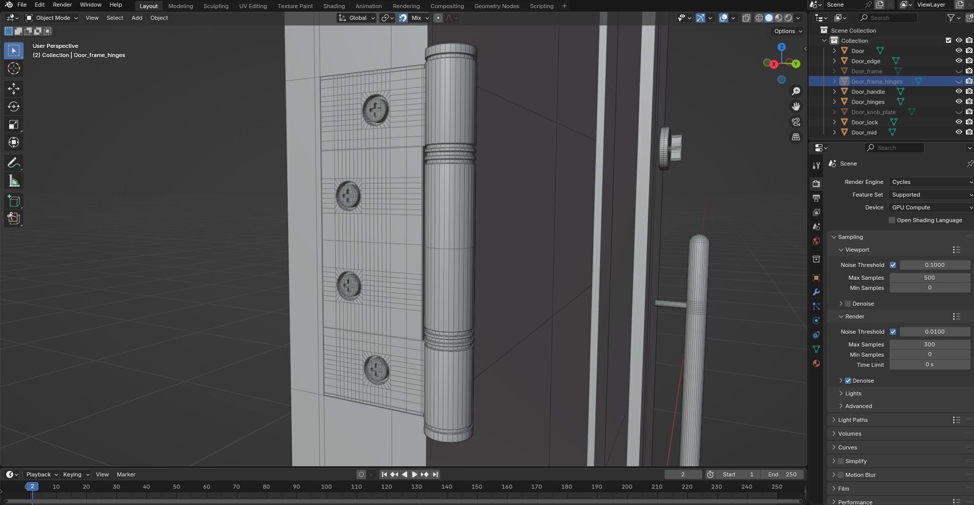 Door CG53 3D model_9