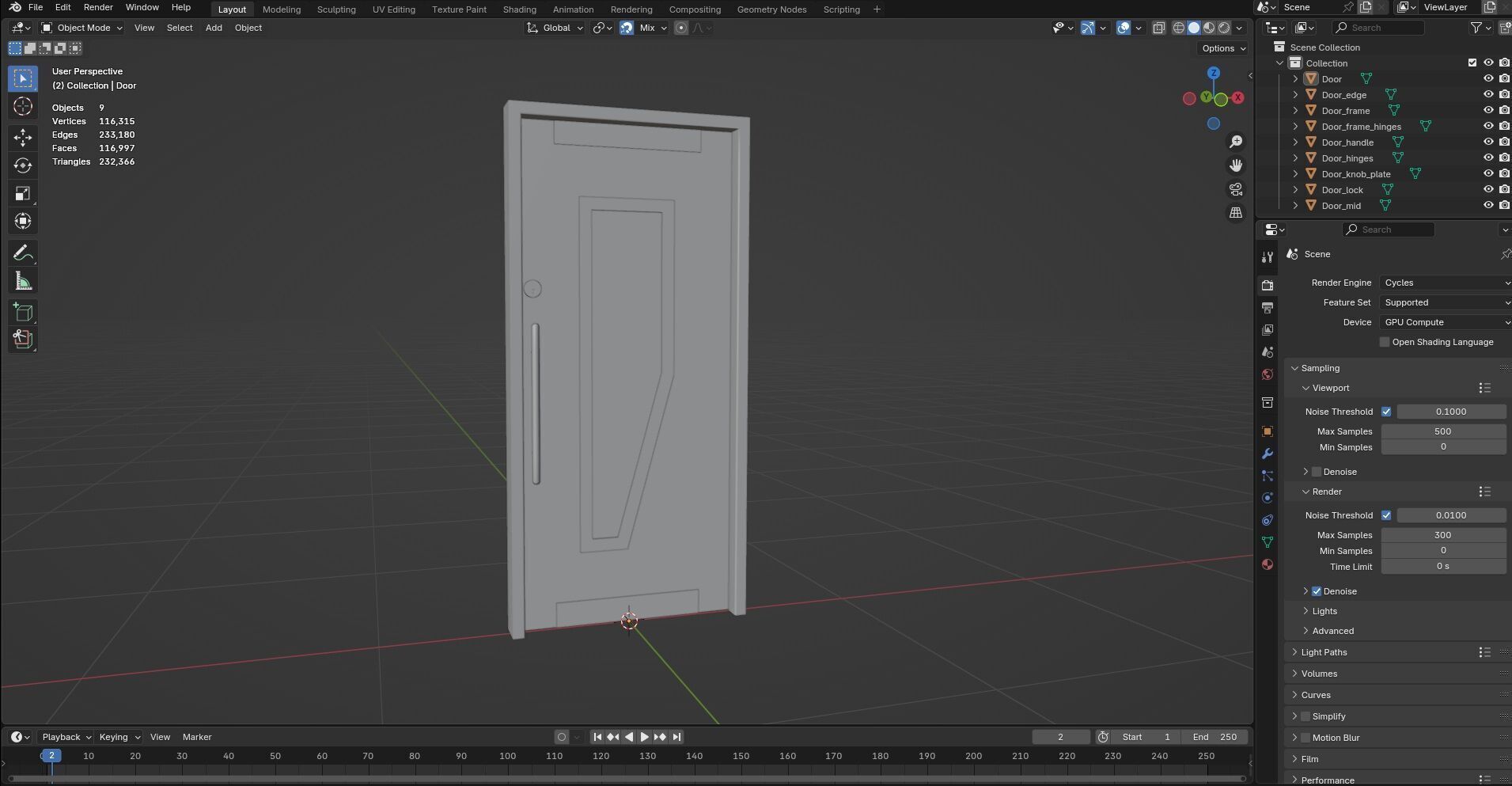 Door CG53 3D model_11