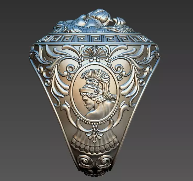 man ring lion 3D print model_0