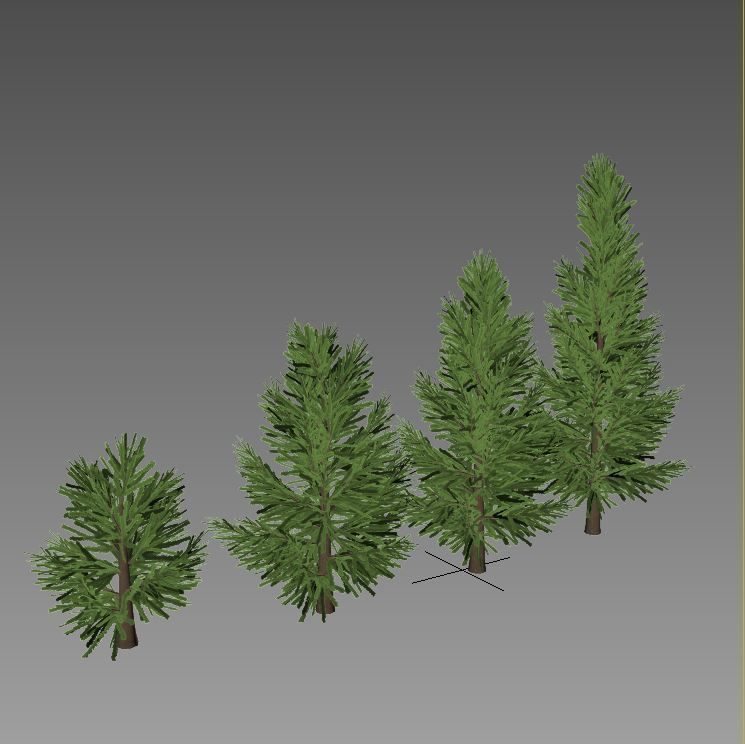 spruce low poly tree Low-poly 3D model_6