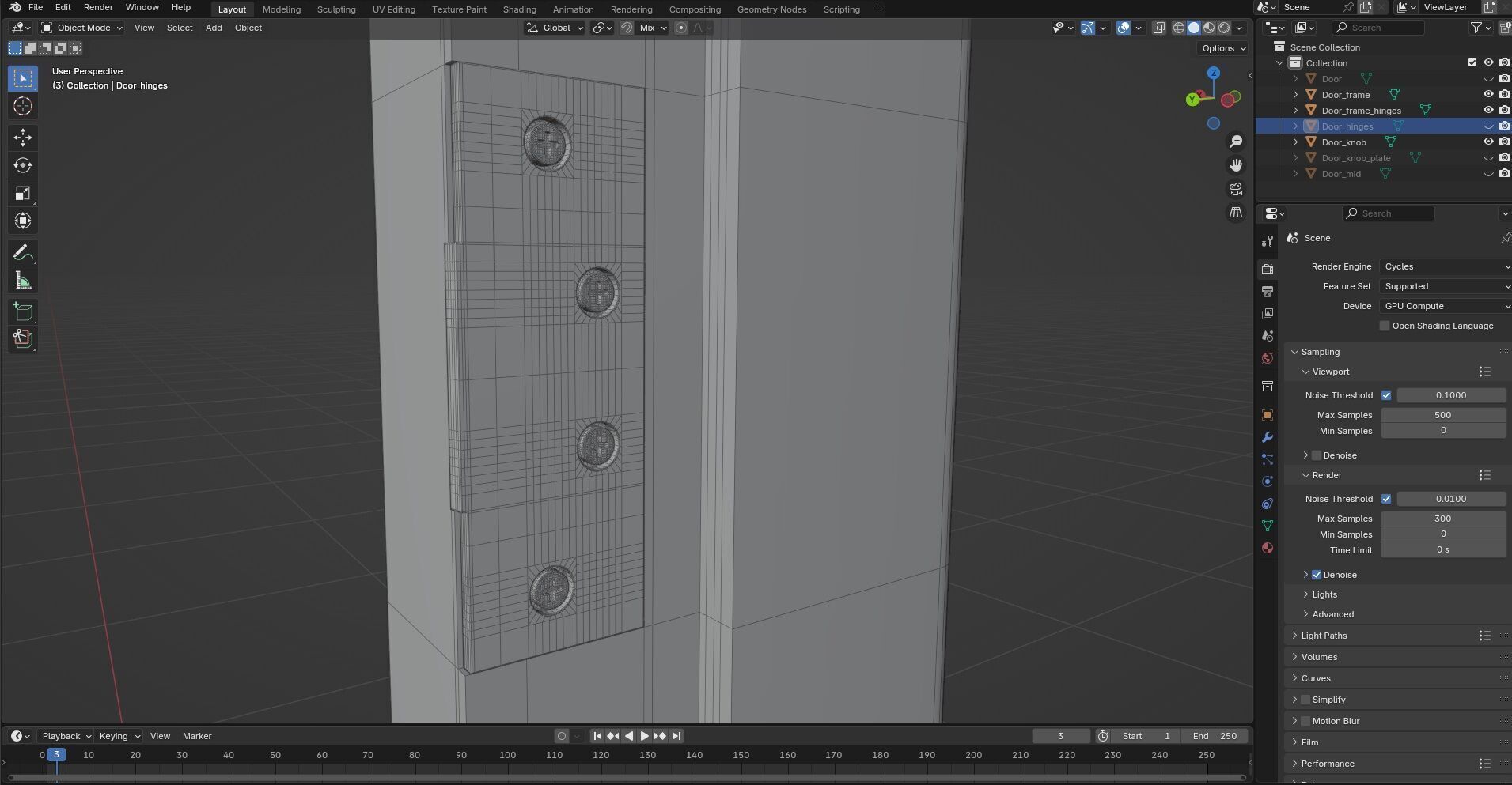 Door CG56 3D model_8