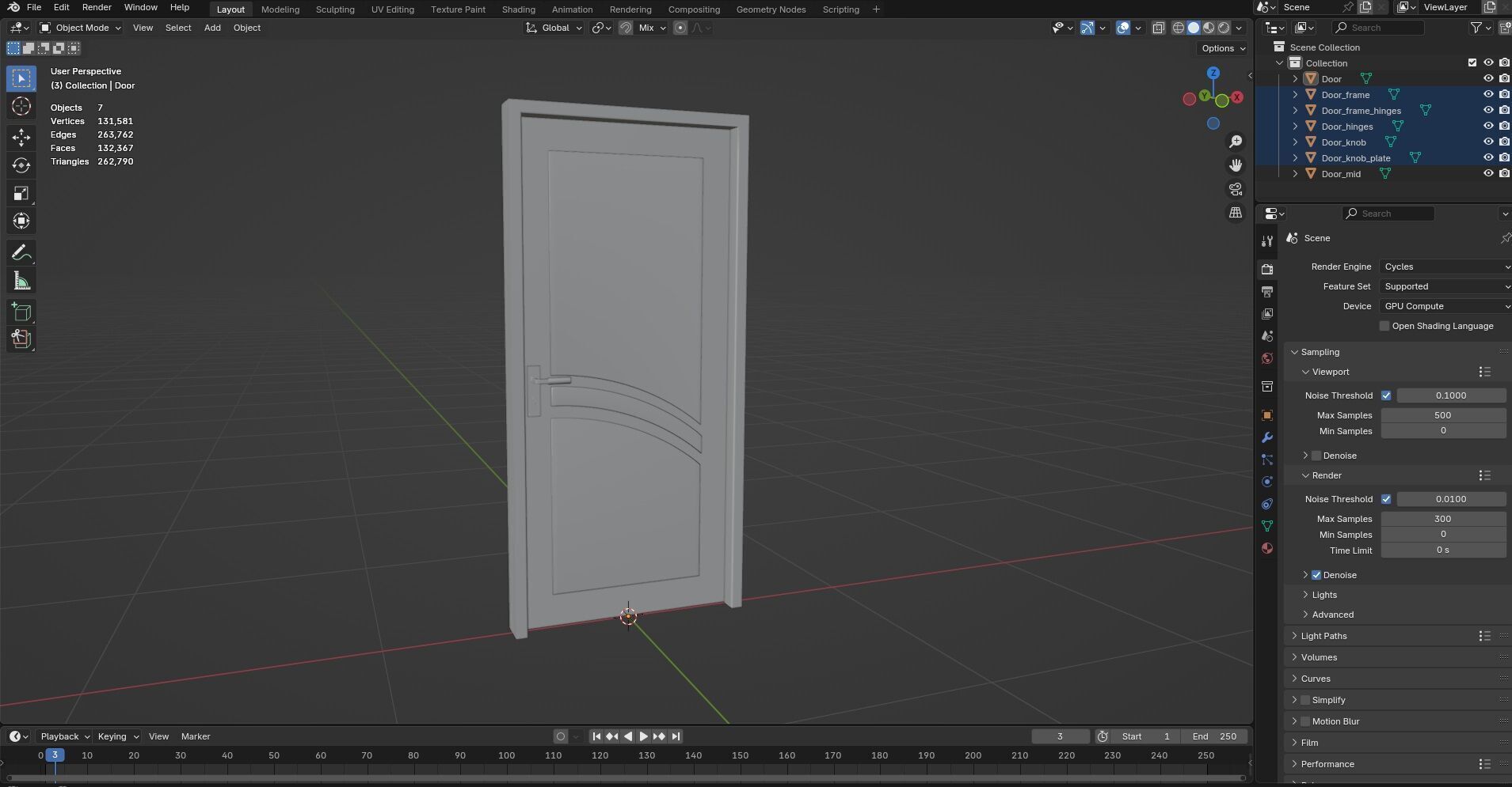 Door CG56 3D model_11