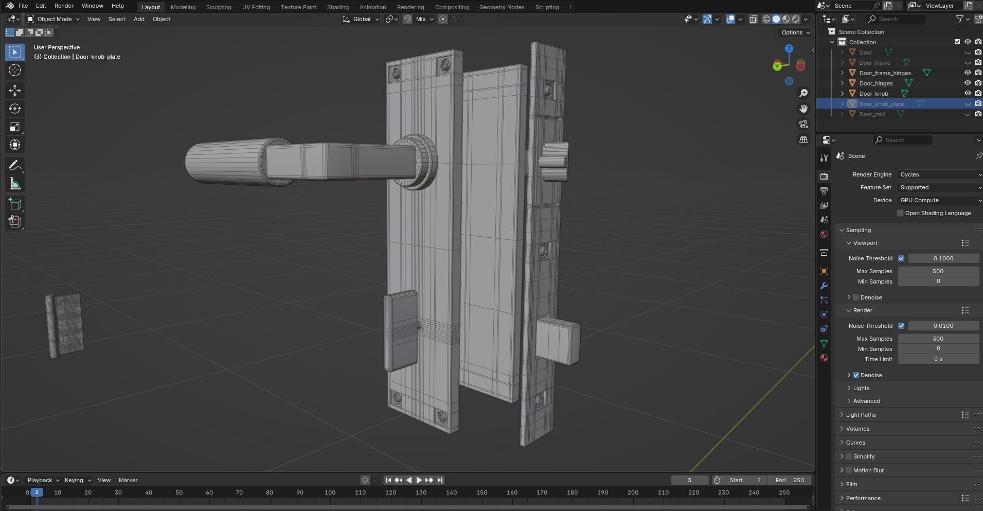Door CG56 3D model_7