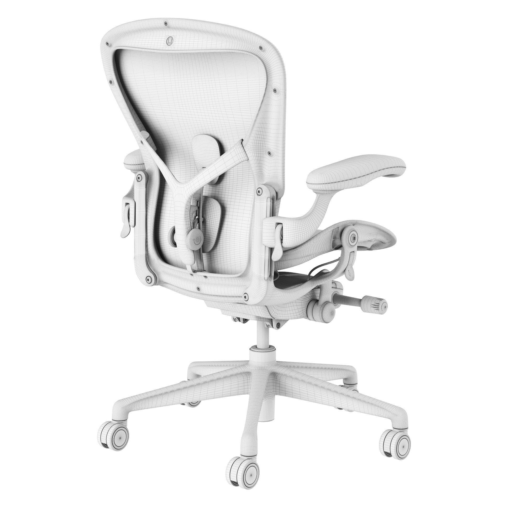 Aeron Chair Remastered by Herman Miller 3D model_16