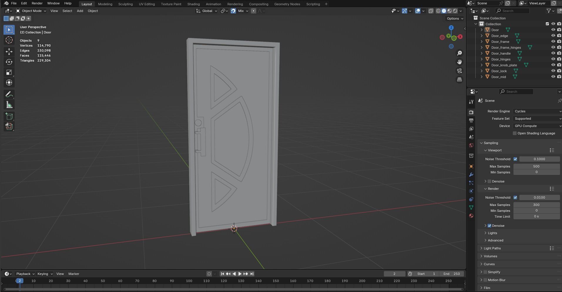 Door CG59 3D model_11