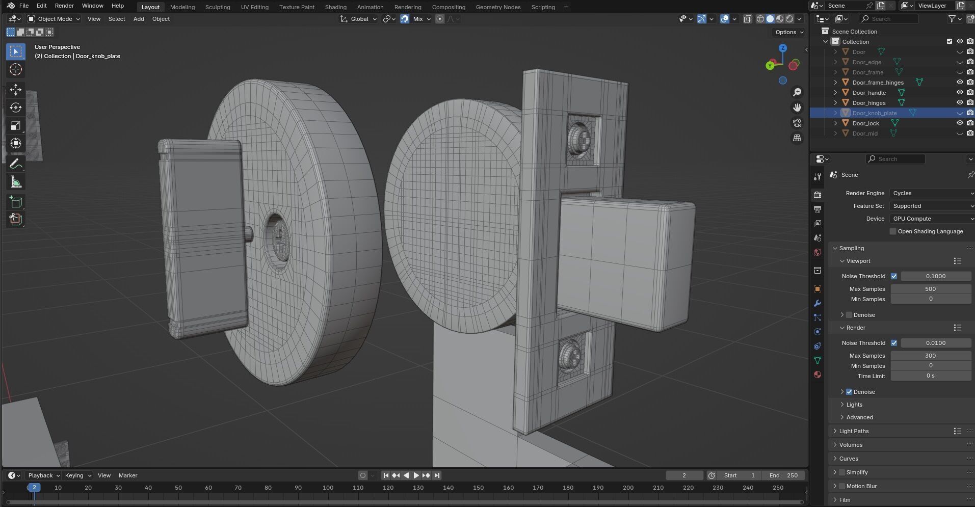 Door CG59 3D model_7