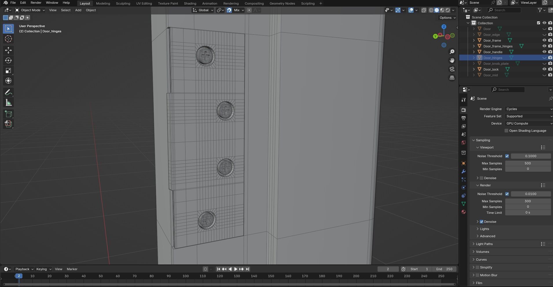 Door CG59 3D model_8