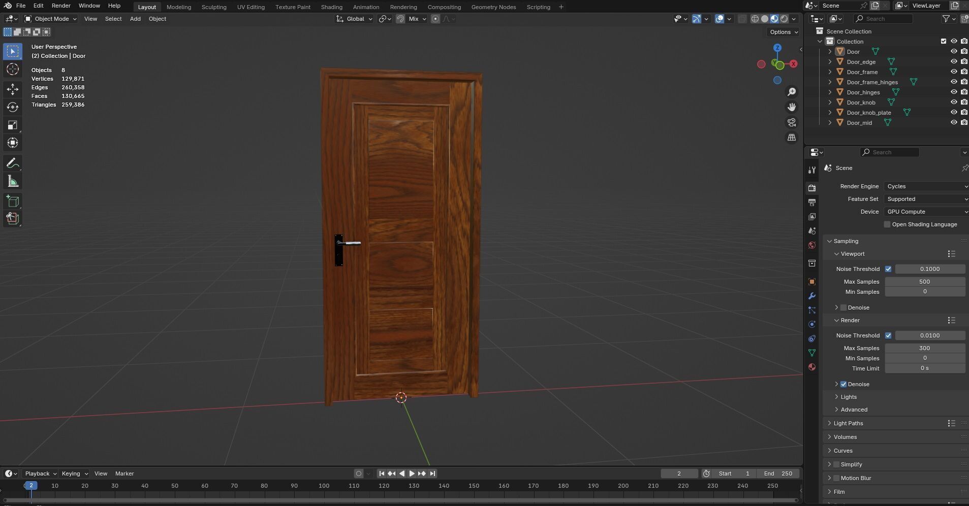 Door CG64 3D model_12