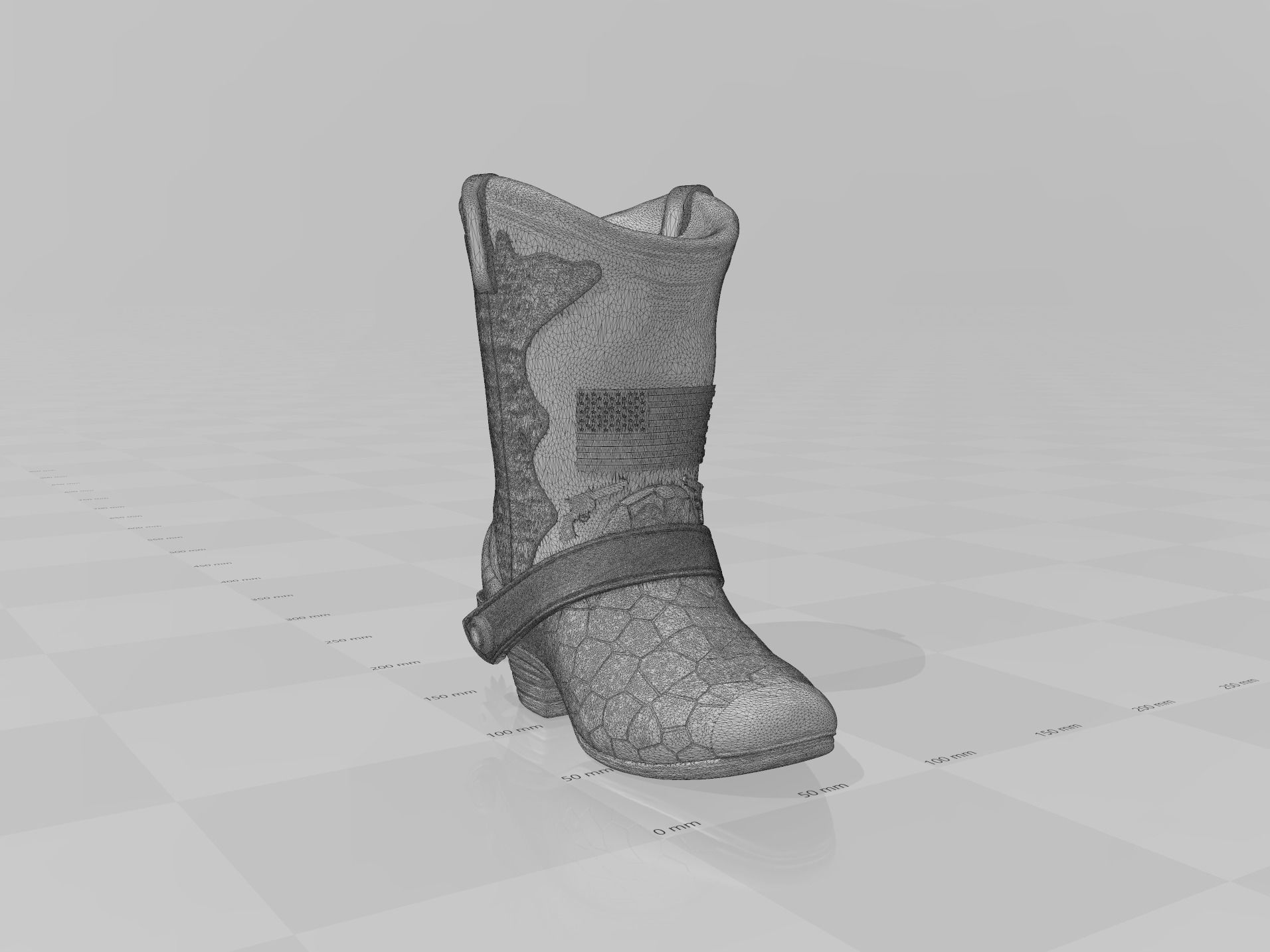 Cowboy Boot Piggy Bank 3D print model_5